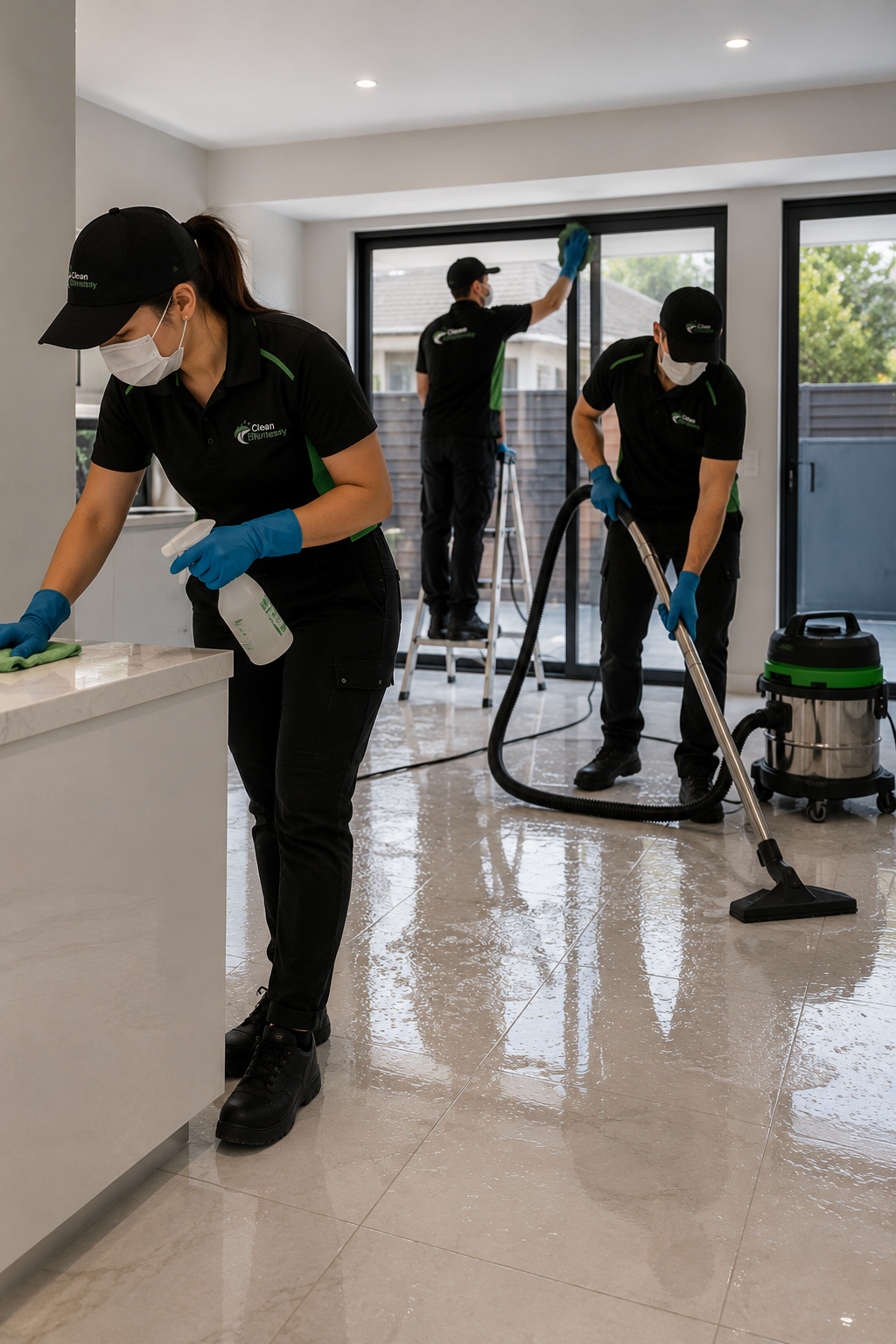 Clean kitchen after renovation cleaning in Sydney with dust and debris removed