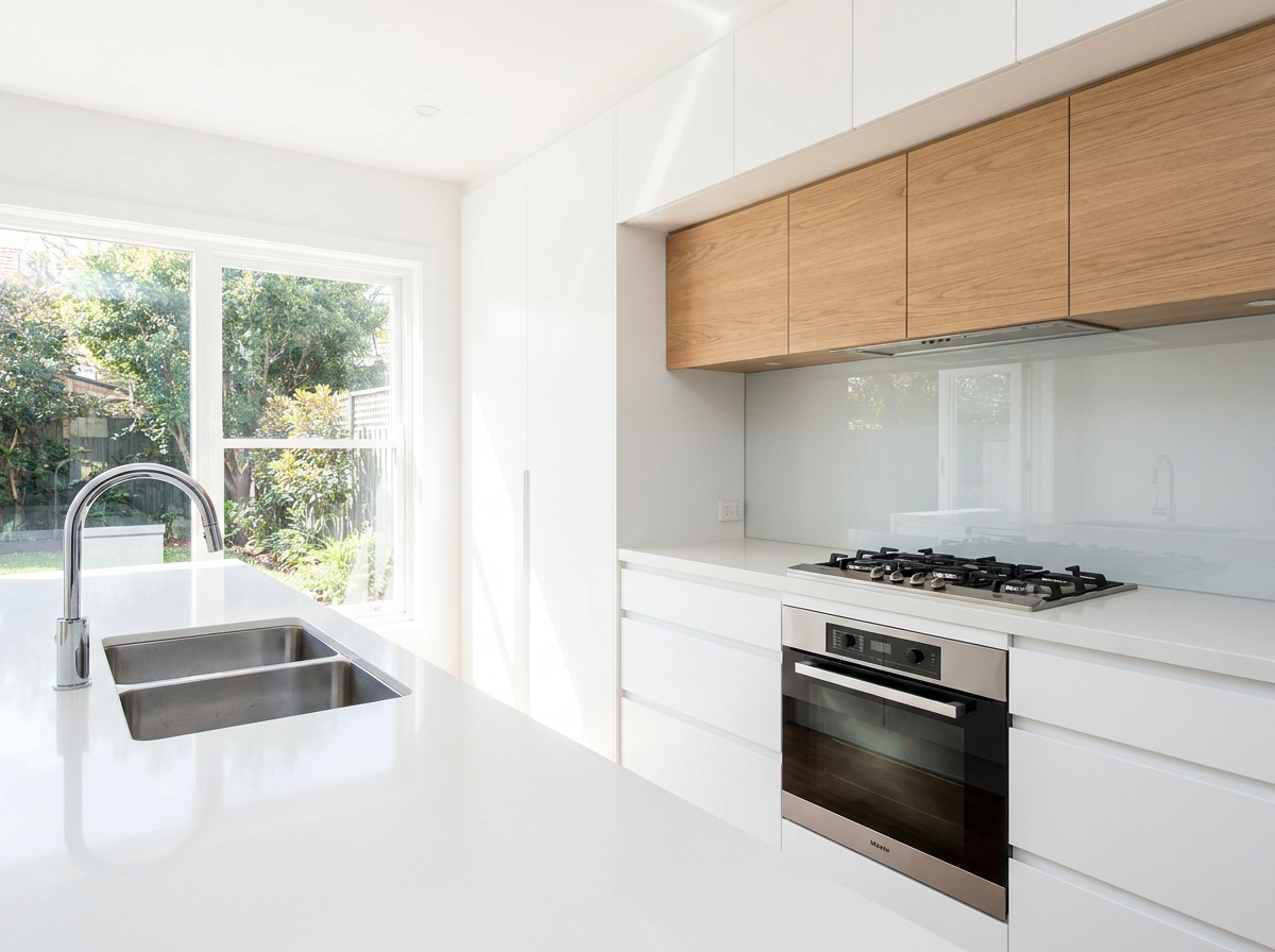 Spotless kitchen after end of lease bond clean in Petersham